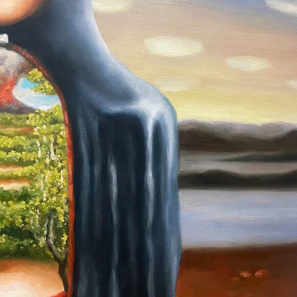 A Fantasy Oil Painting with Volcano & Forest Inside the Human Body - Picture 5 of 7